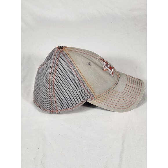 Vintage Houston Astros New Era Grey & Houston Polyester Grid Baseball Cap M/L - Picture 4 of 6